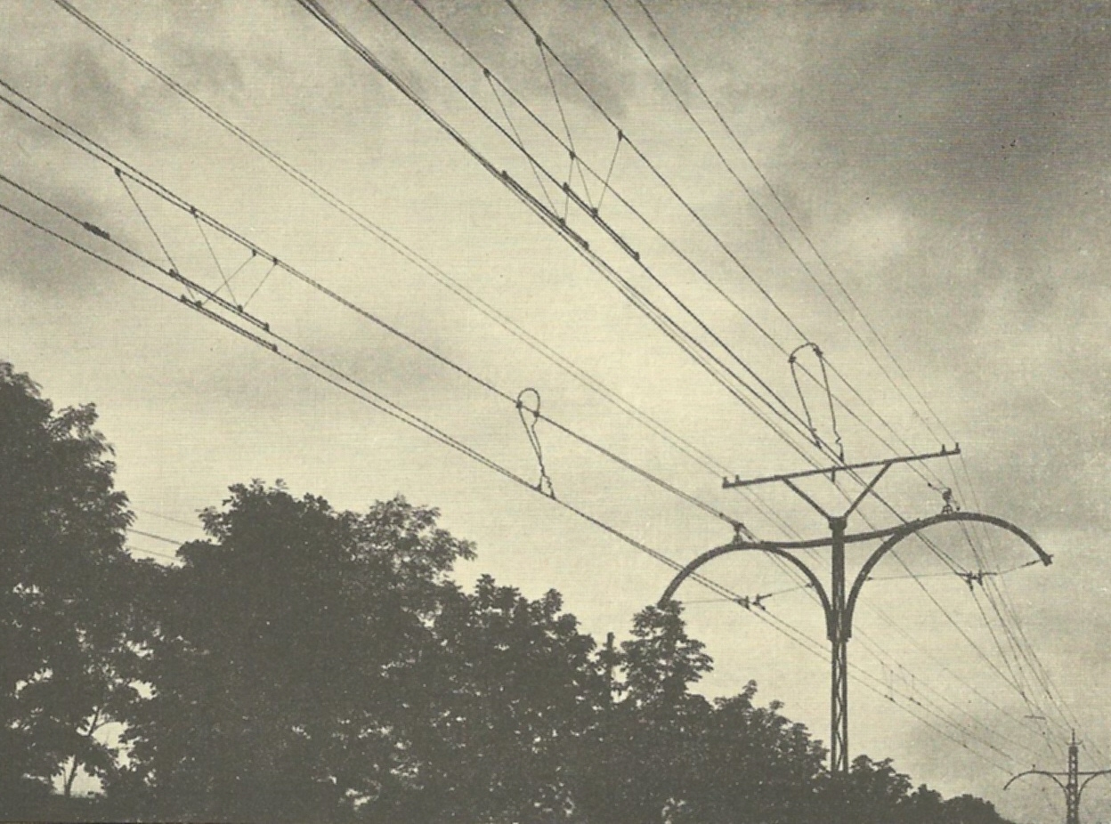 zdjęcie z książki - 50 Jahre Stettiner Strassenbahn 1879-1929. Nowa trakcja napowietrzna na Wojska Polskiego