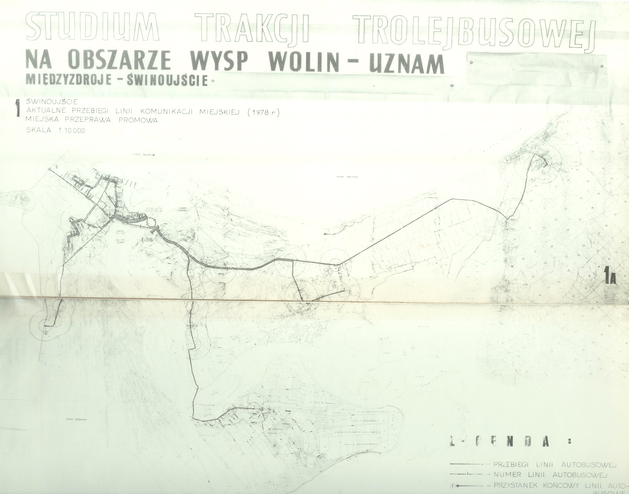 mapka przewidywanej trasy SKM wg założeń z 1976 roku.