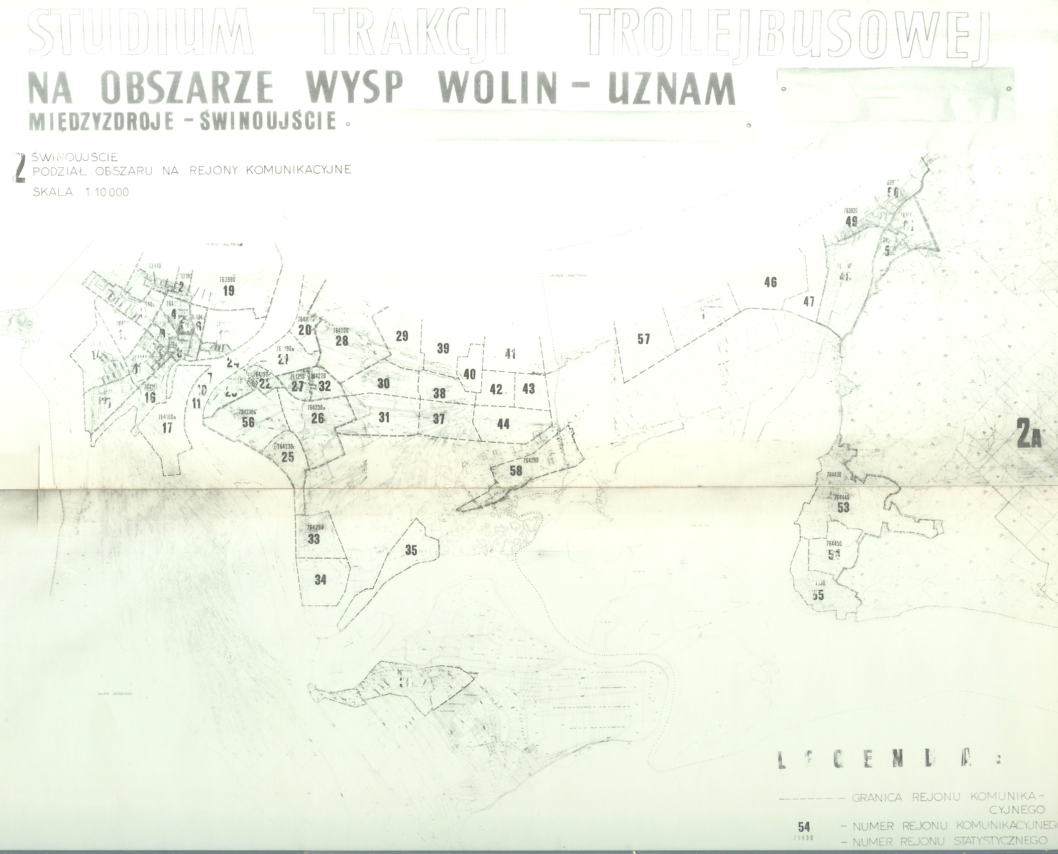 mapka przewidywanej trasy SKM wg założeń z 1976 roku.