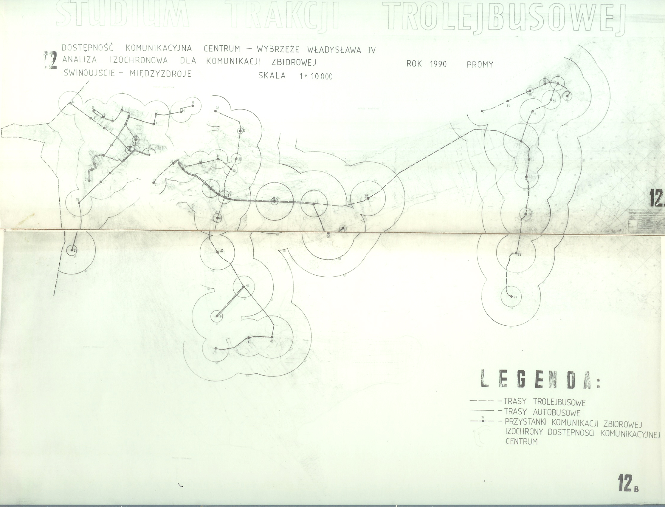 mapka przewidywanej trasy SKM wg założeń z 1976 roku.