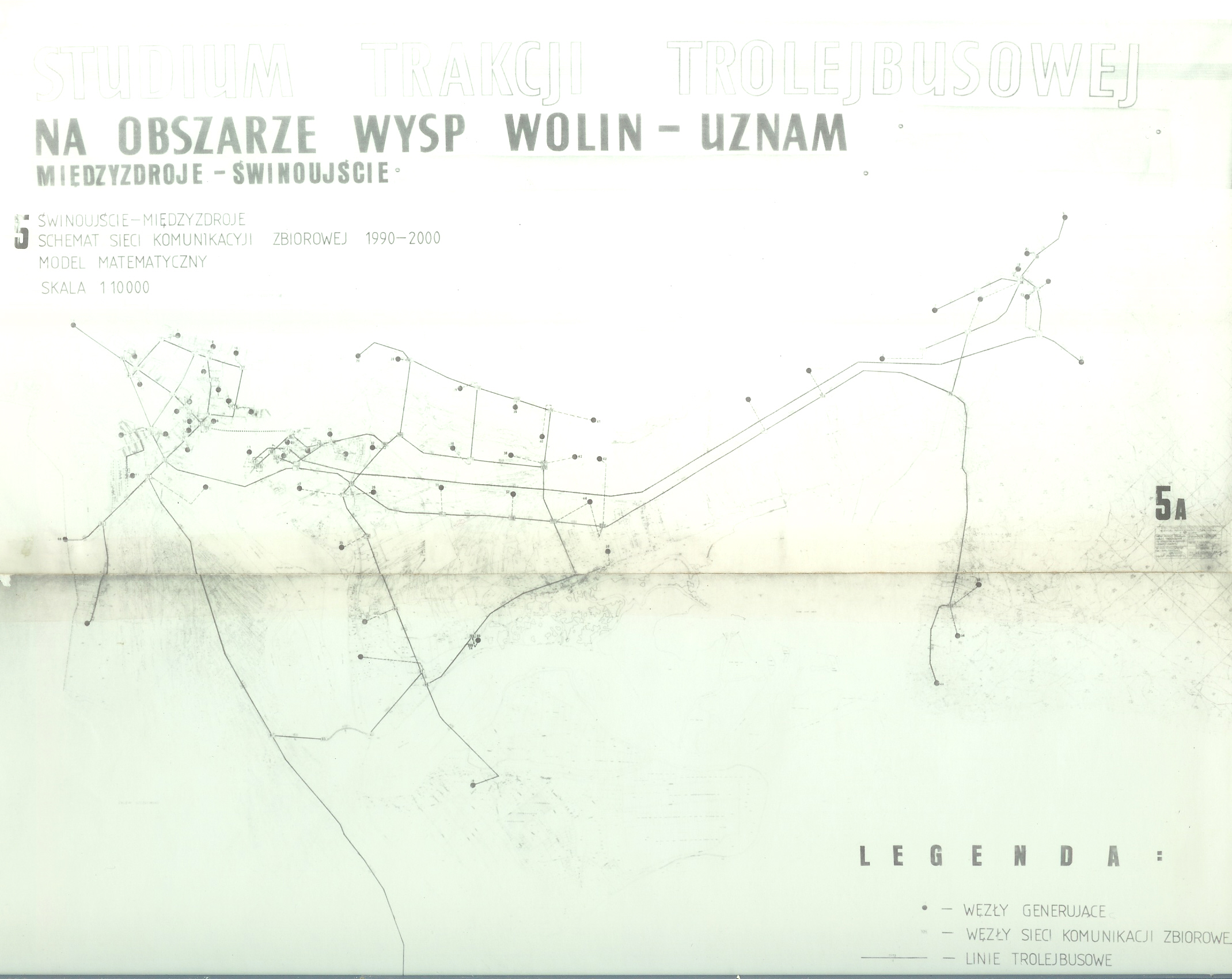 mapka przewidywanej trasy SKM wg założeń z 1976 roku.
