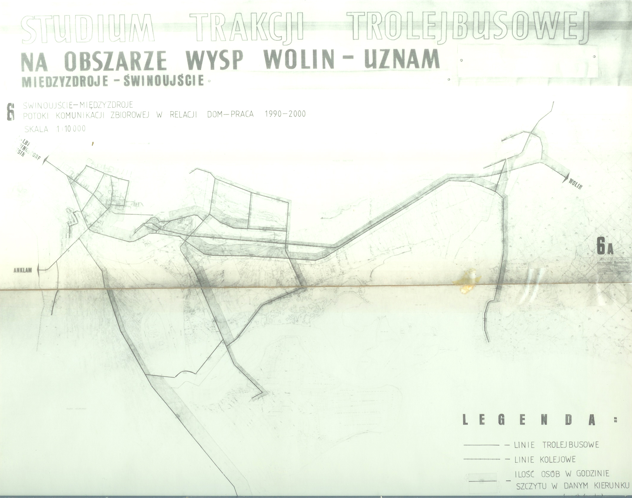 mapka przewidywanej trasy SKM wg założeń z 1976 roku.