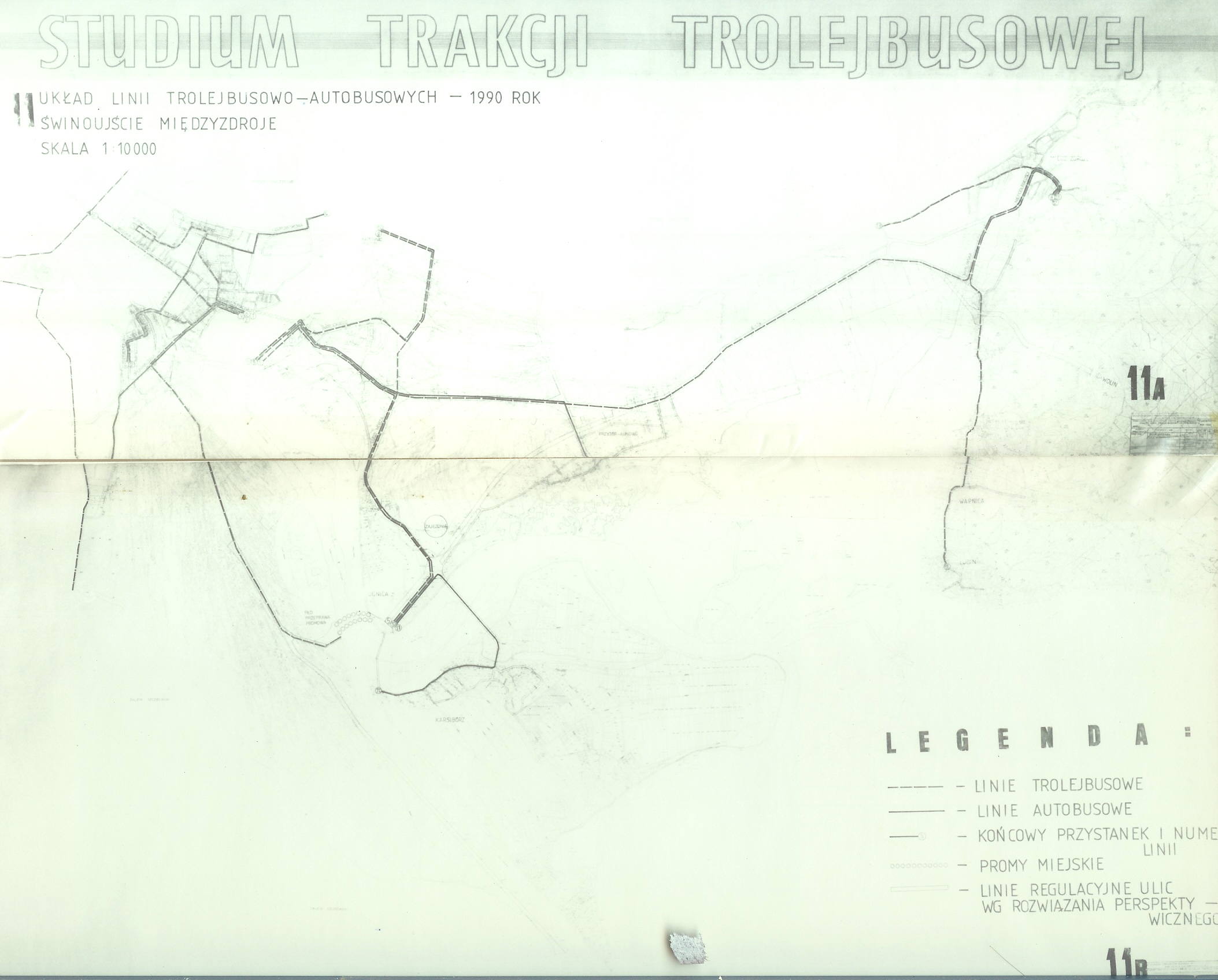 mapka przewidywanej trasy SKM wg założeń z 1976 roku.