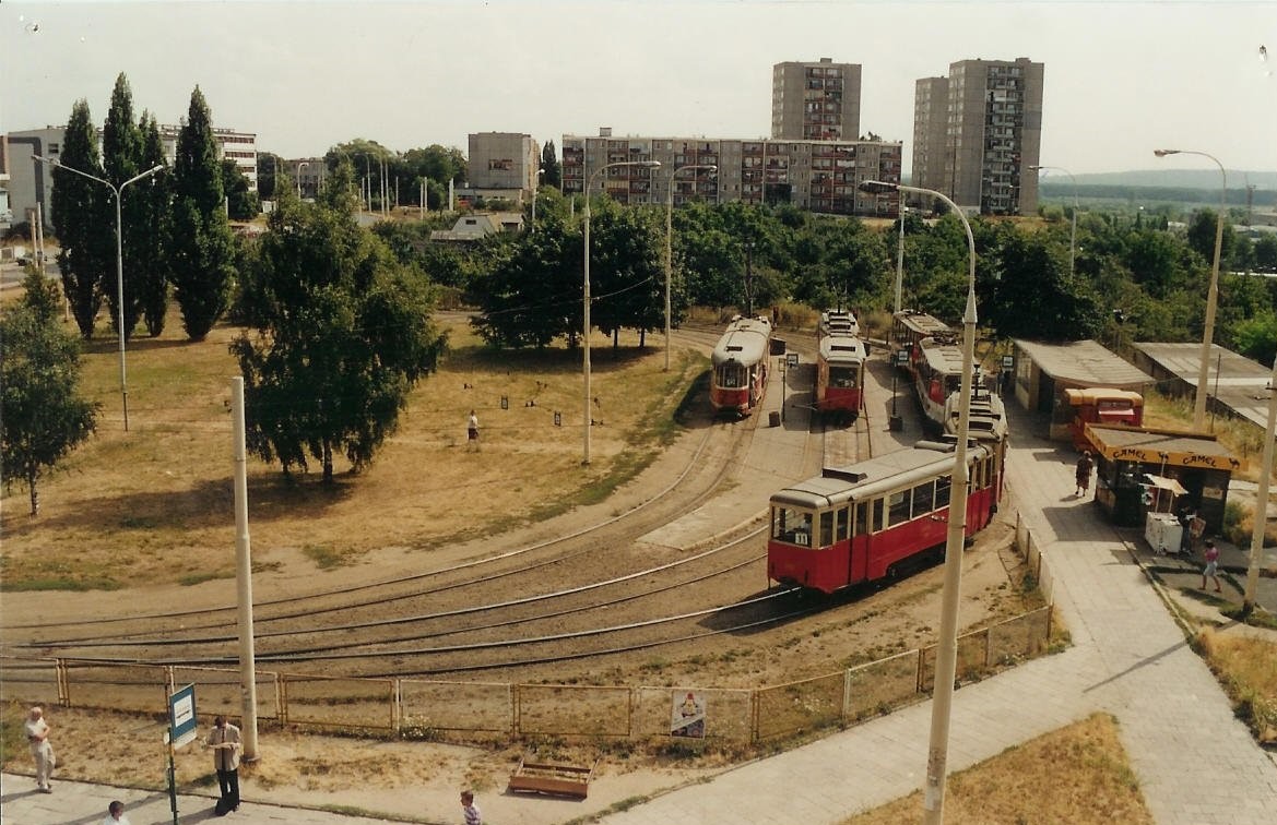 pętla Pomorzany 1995, foto archiwum Tramwajów Szczecińskich
